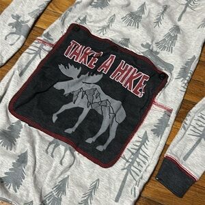 Lazy One “Take A Hike” Kids One Piece Pajamas, Sz 12